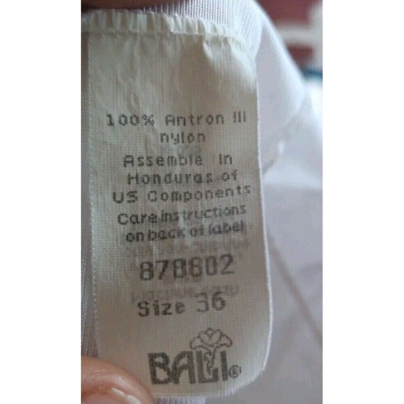 Bali Camisole Top Size 36 White Antron Nylon Lace Trim Satin Lingerie Vintage - Picture 4 of 7